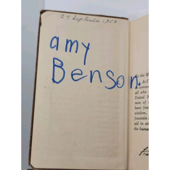 EARLY WWII 1942 US Soldier Named and Inscribed Bible - Picture 5 of 9